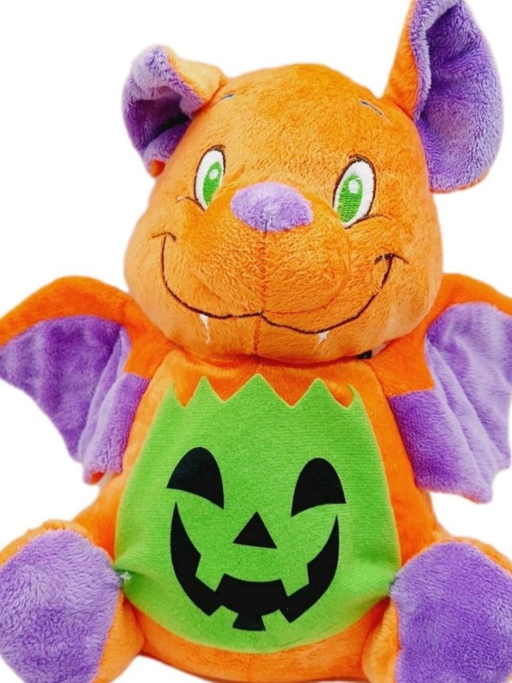 Kellytoy Plush Halloween Bat Orange Purple Green 10"